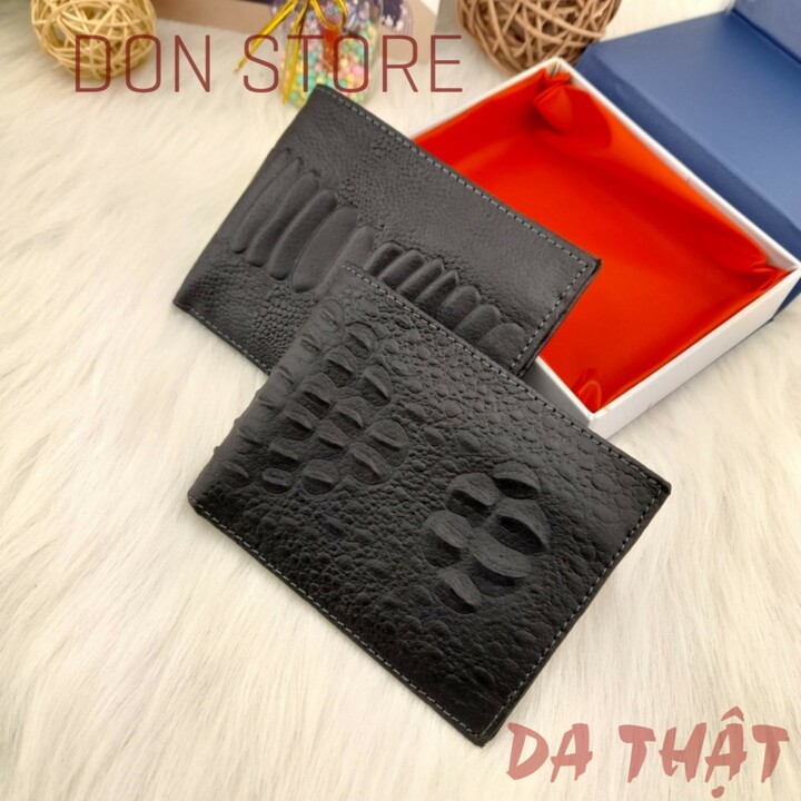 [Da Thật] Ví Da Nam Vân Cá Sấu + Vân Đà Điểu Da Thật Full Hộp Giá Rẻ (Bảo Hành 12 Tháng)