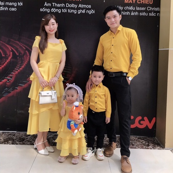đồ gia đình - áo gia đình nổi bật - đồ gia đình đi tiệc - váy áo đôi đẹp - đồ gia đình mặc Tết - váy đẹp