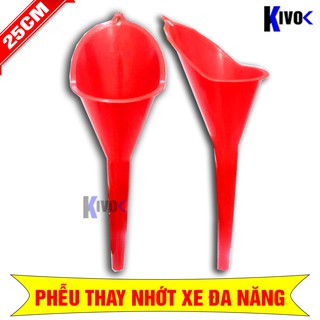 Phễu Rót Nhớt Xe Máy Đa Năng 25cm - Quặng Cán Dài Dùng Để Thay Nhớt Chuyên Nghiệp - Kivo
