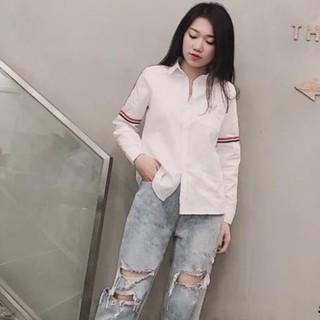 Áo sơ mi sọc hàng cao cấp