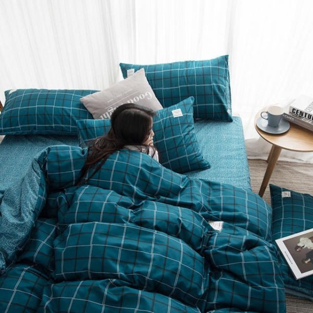 Bộ cotton poly Kẻ ô caro