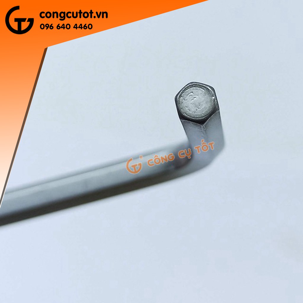 Lục giác đầu bi lẻ chữ L 145x27mm thép CrV trắng (bán lẻ)
