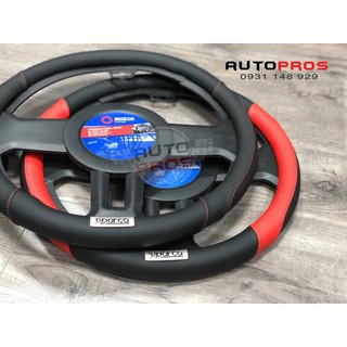 Bọc vô lăng Sparco SPC1113BK (Đen viền chỉ đỏ)