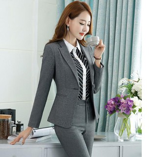 Set bộ Vest công sở 2 lớp Hàn Quốc