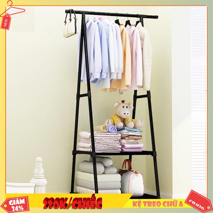 Giá treo quần áo chữ A kim loại cao 2 tầng để giày dép túi xách youngcityshop 30.000 youngcityshop 30.000