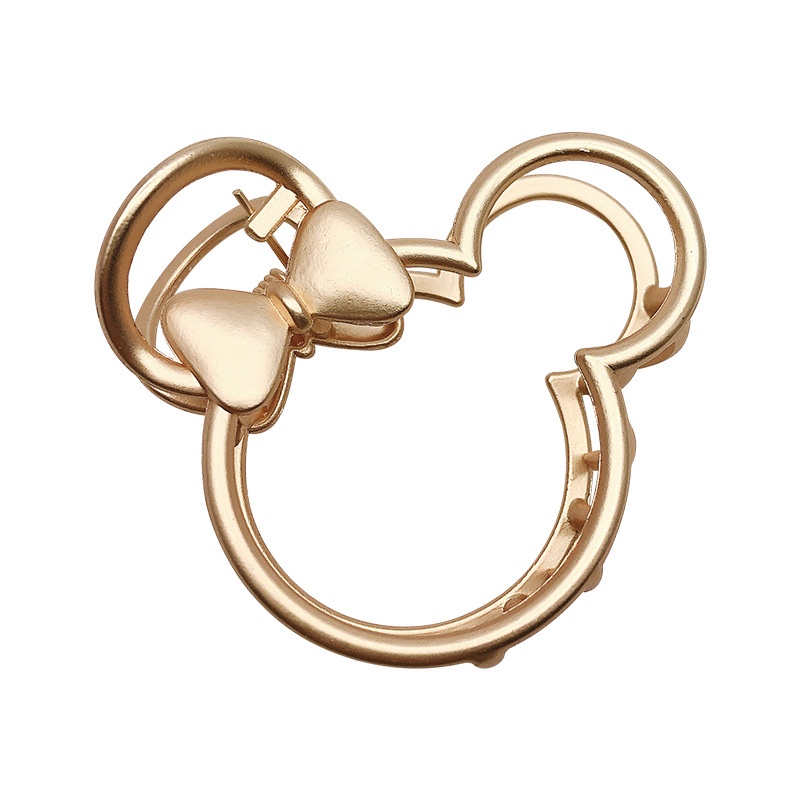 Kẹp Tóc Kim Loại Nhám Hình Chuột Mickey Thời Trang Hàn Quốc Cho Nữ