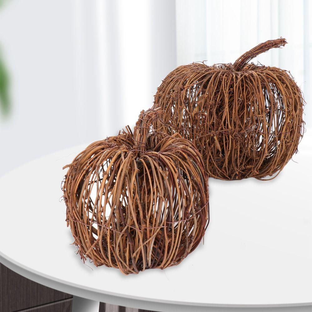 LLOYD Lloyd Vòng Hoa Bí Ngô Mùa Thu Đan Mây Thủ Công DIY Trang Trí Nhà Cửa Lễ Hội