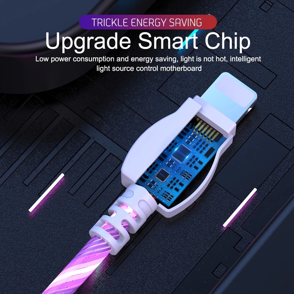 Dây Cáp Sạc Truyền Dữ Liệu Suntaiho 2M Với Đèn LED Phát Sáng Cho Cổng Điện Thoại Micro Android