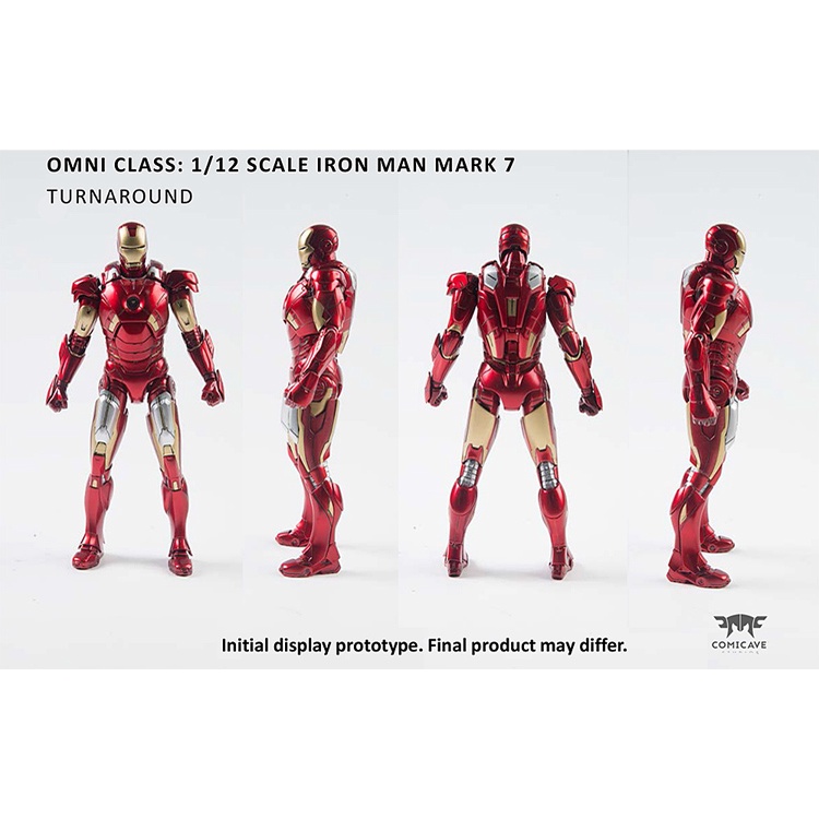 Mô hình Chính Hãng Comicave x Marvel Iron Man Mark 7 MK7 1/12
