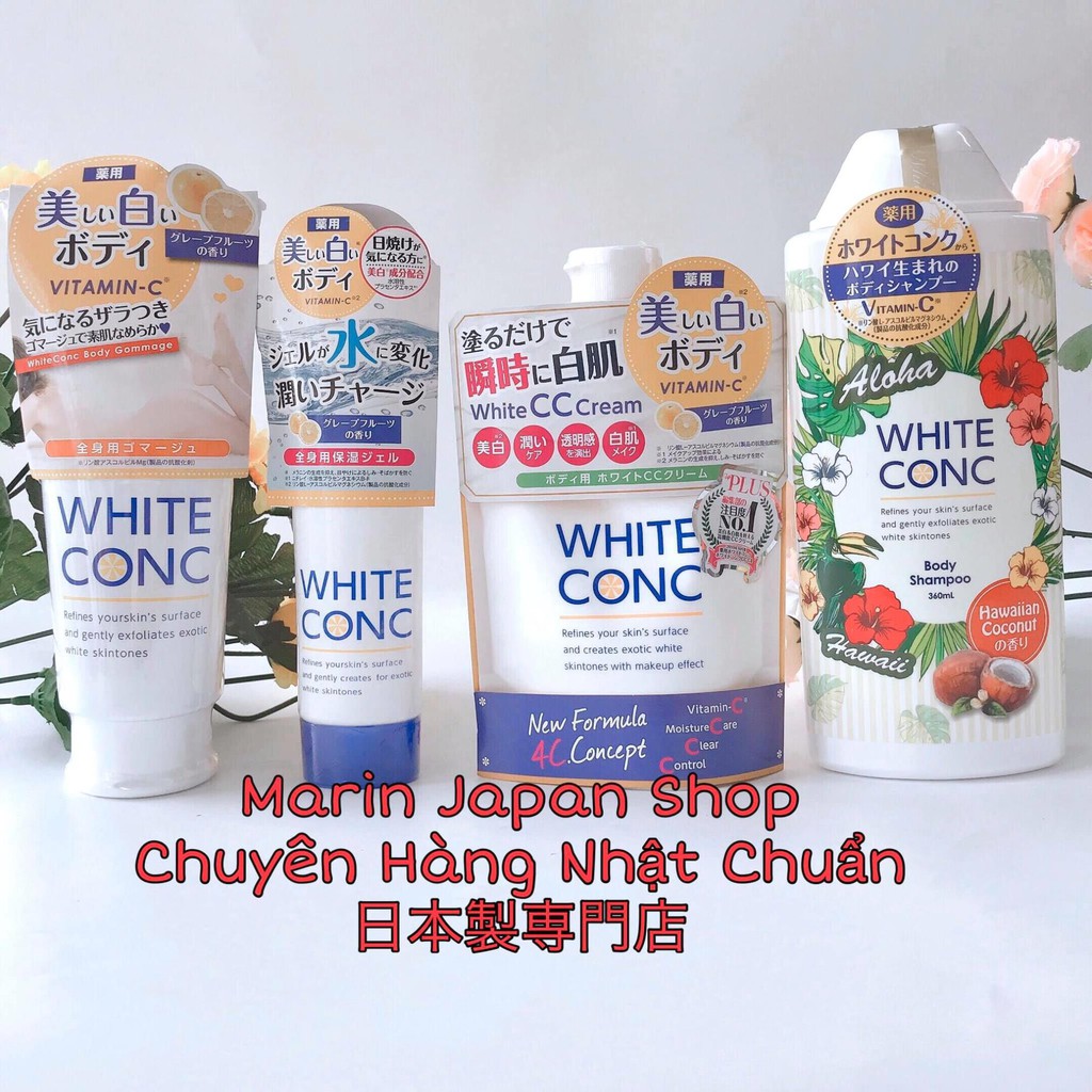 Bộ dưỡng trắng da Body trọn bộ white ConC