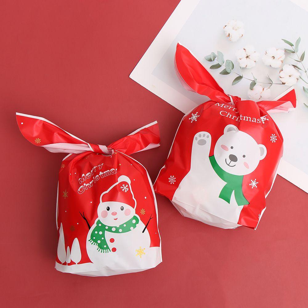 CHOOKEY Túi Đựng Bánh Quy Hình Thỏ / Gấu / Người Tuyết Dùng Trang Trí Tiệc Giáng Sinh
