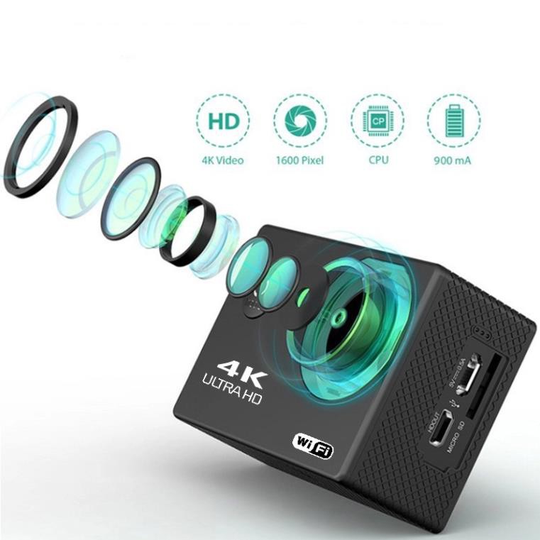 Camera Hành Trình Chống Nước Chống Rung 4K Sports Ultra HD DV , Camera Hành Trình Gắn Mũ Bảo Hiểm z