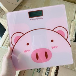 Cân điện tử sức khỏe hình chú heo chú lợn màu hồng dễ thương
