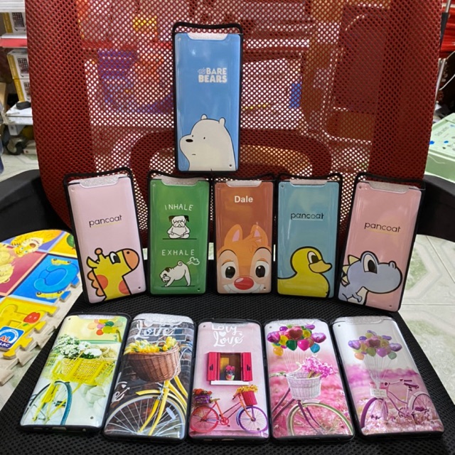 Ốp lưng Samsung A80/A90 viền dẻo lưng bóng in hình