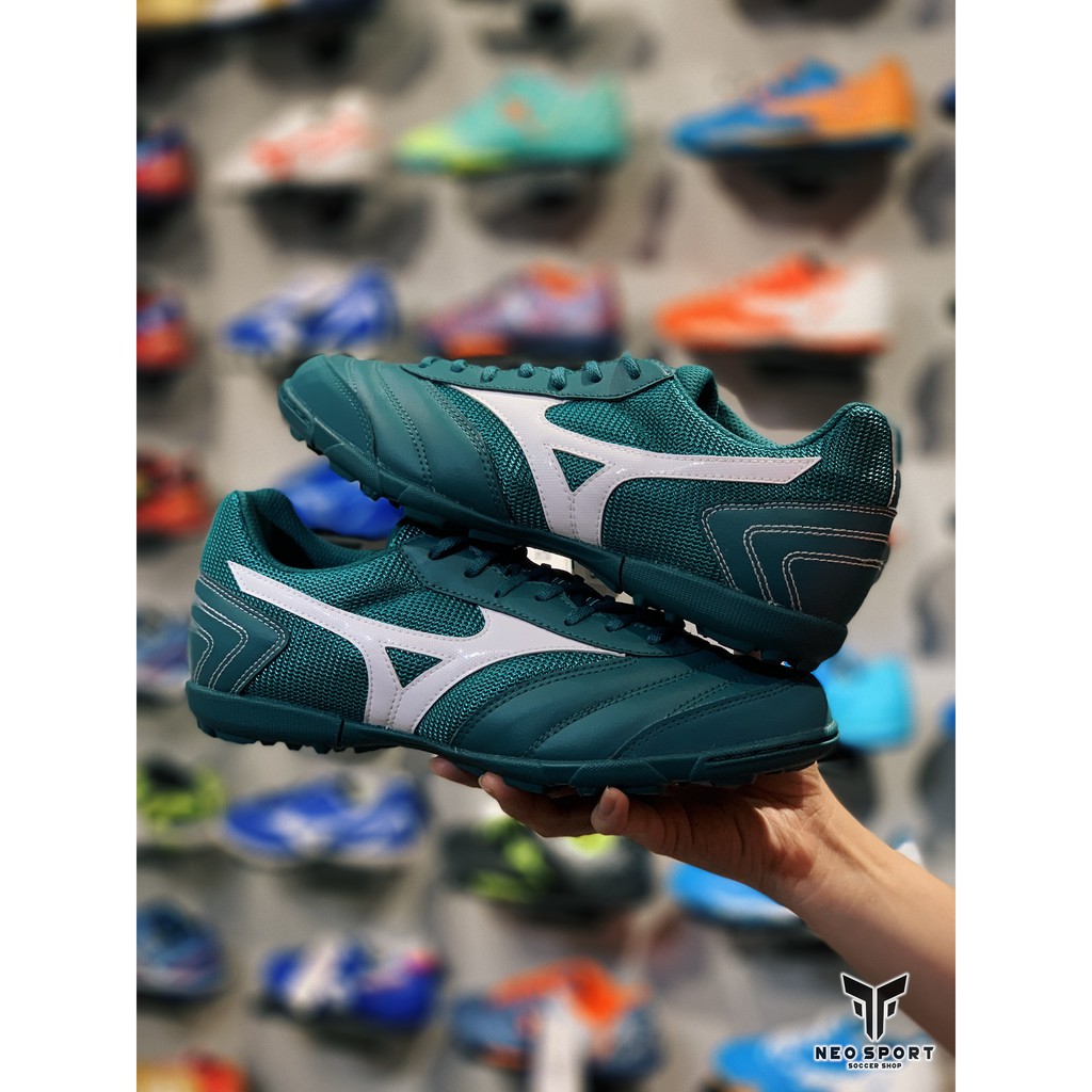 Giày Đá Banh Mizuno Mrl Sala Club Xanh Ngọc TF