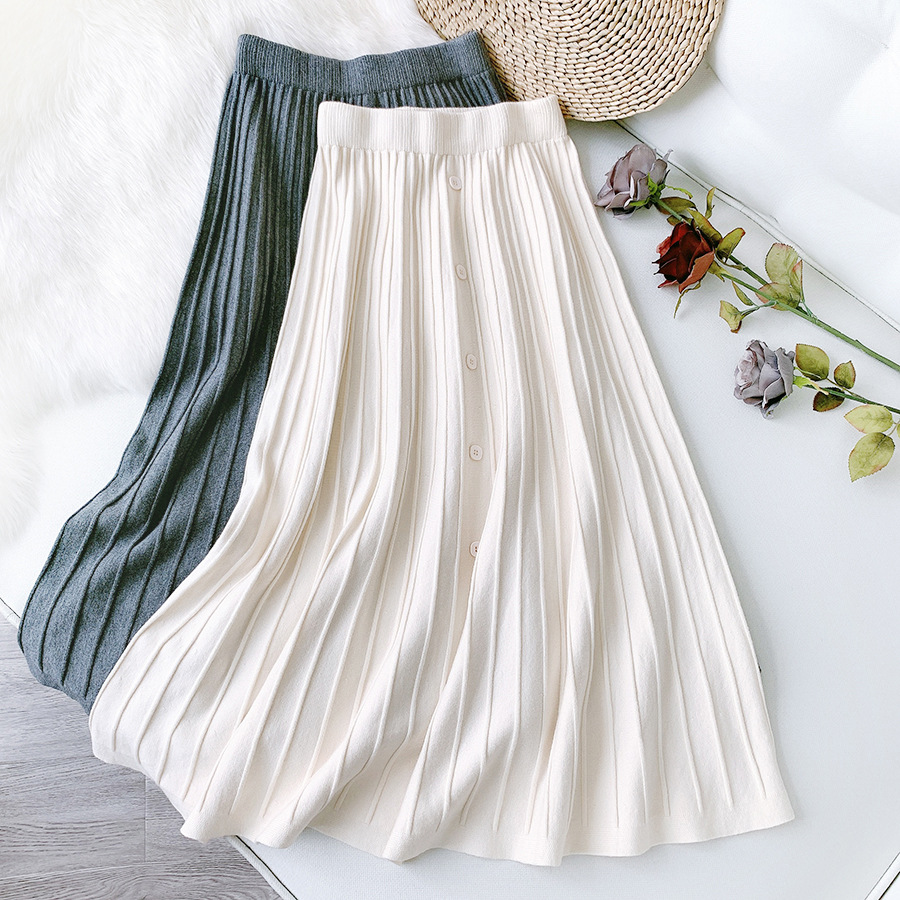 Chân Váy Len Dài Đính Nút Thời Trang Cho Nữ | BigBuy360 - bigbuy360.vn