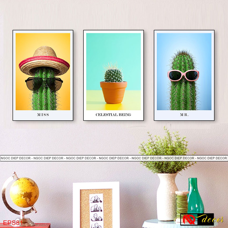 Tranh treo tường phòng khách 3 bức decor phòng khách treo phòng ngủ hiện đại đẹp vintage nghệ thuật số hóa D4