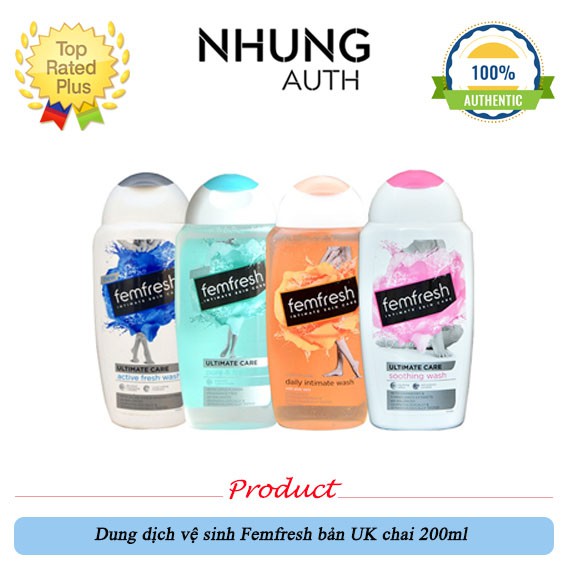 [Mã TRANG48 GIẢM 48K] Dung dịch vệ sinh phụ nữ Femfresh UK 250ml
