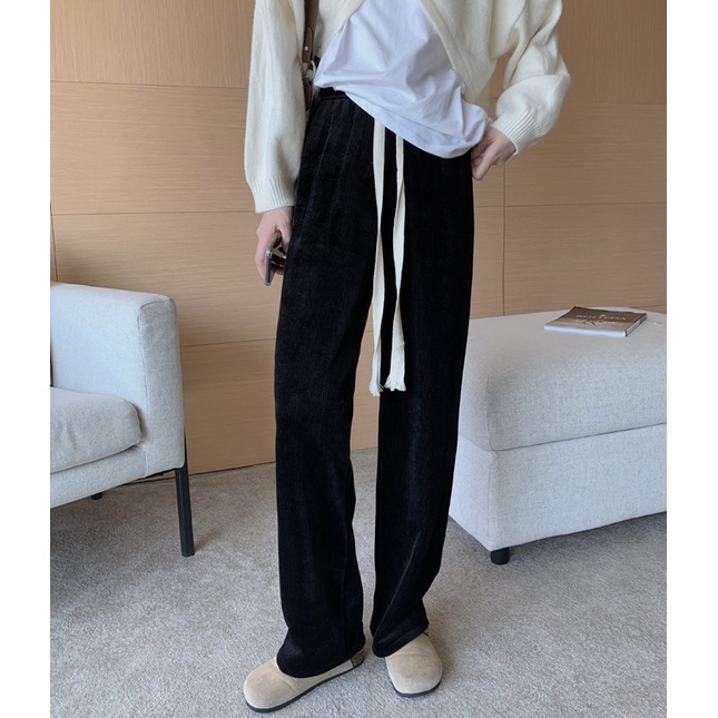 QADCOL Plus Quần Dài Ống Rộng Kiểu Dáng Đơn Giản Trẻ Trung Năng Động