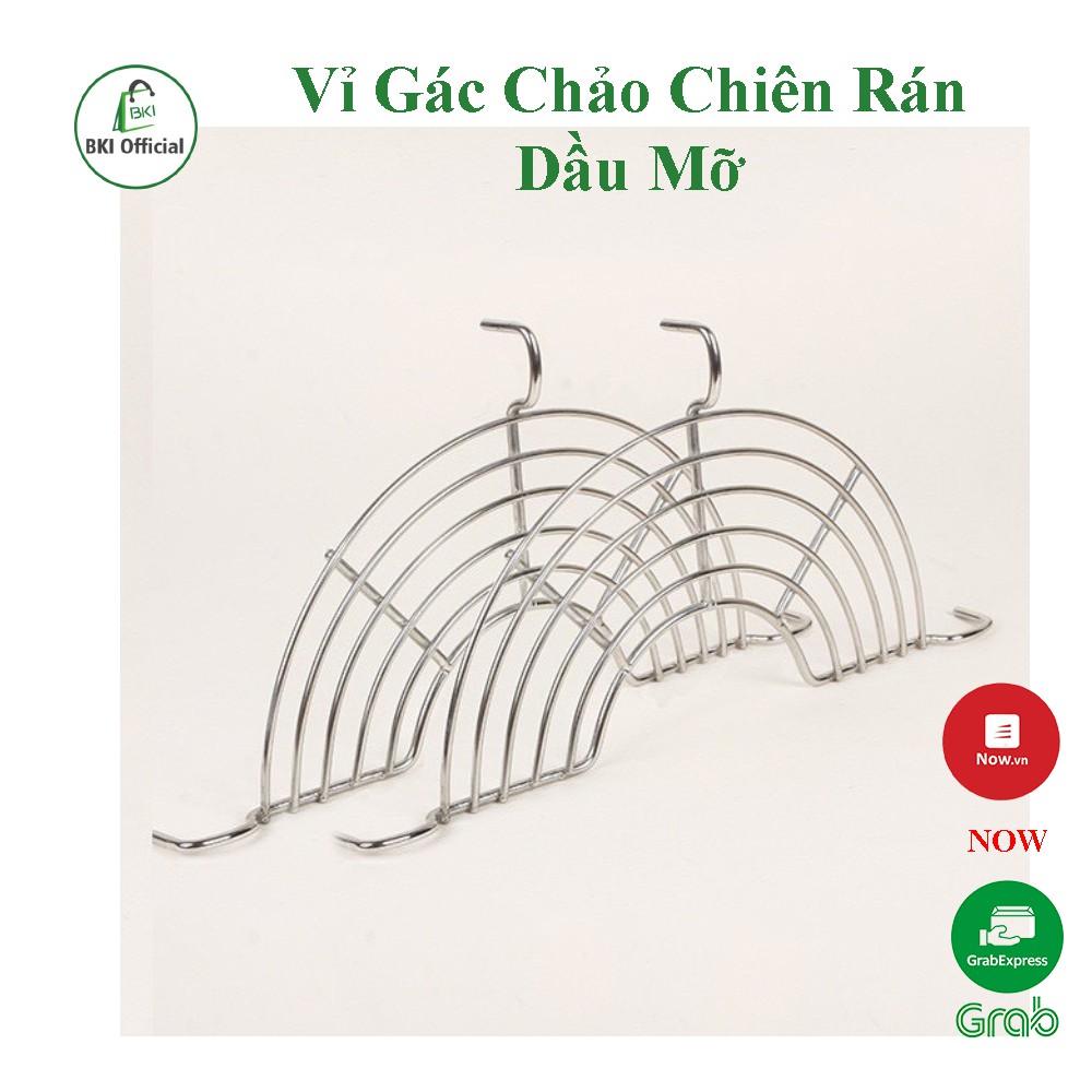 Vỉ Gác Chảo Chiên Dán Dầu Mỡ Chất Liệu Inox Loại Dày Size 28cm - VIGACCHAO