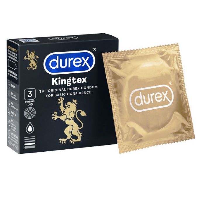 (Hàng Chính Hãng)Hộp 12 Bao Cao Su Durex Kingtex Siêu Ôm Sát Cho Cảm Xúc Chân Thực