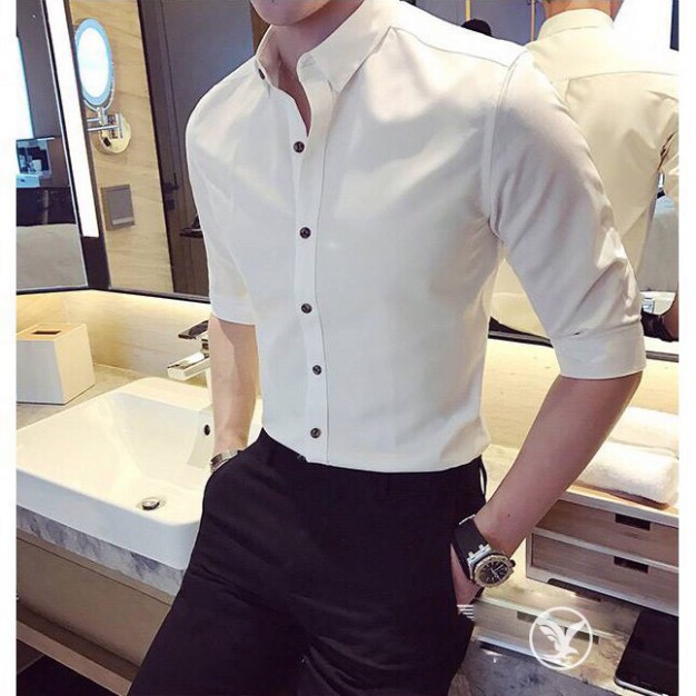 Áo sơ mi nam cao cấp - Chất liệu lụa , không nhăn, thoáng mát, thấm hút mồ hôi vip | BigBuy360 - bigbuy360.vn