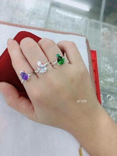 Nhẫn cóc ngậm ngọc đủ màu ( có feedback Kh)