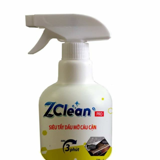 Siêu tẩy cặn dầu mỡ lâu ngày zclean 500ml ( mới)