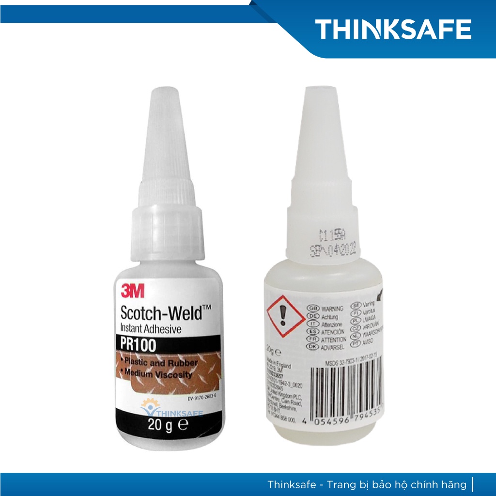 Keo dán đa năng Scotch-Weld 3M PR100 20gr, dán mica, tường gạch, gỗ, sắt, cao su - Thinksafe