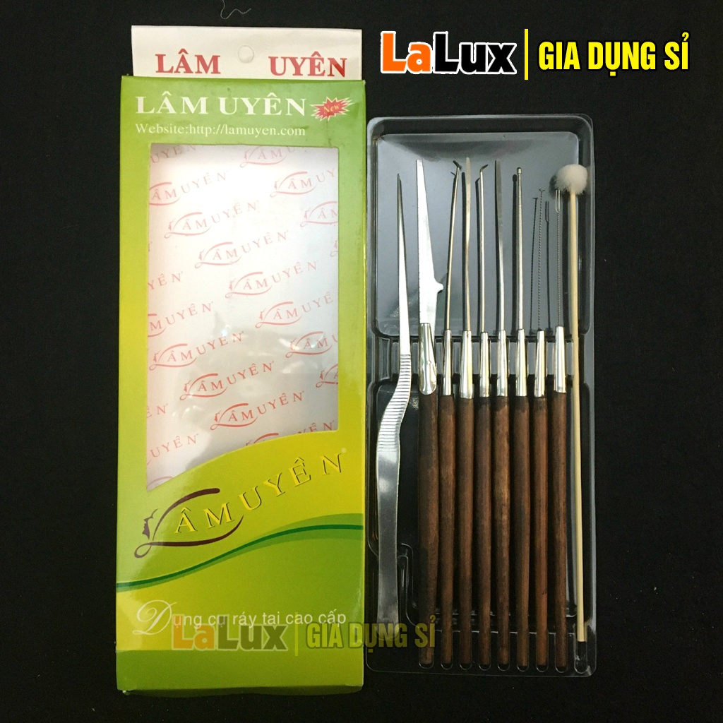 Bộ Lấy Ráy Tai Chuyên Nghiệp Đủ Mẫu Khách Chọn - Lấy Ráy Tai Được Làm Từ Thép Không Rỉ, Cán Gỗ GIA DỤNG LALUX