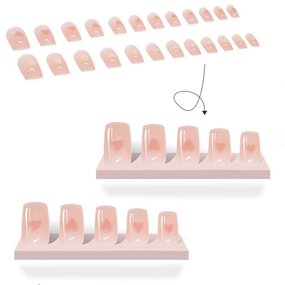 [Hàng mới về] Móng giả hình hoa/ trái tim tình yêu che phủ toàn diện nhấn dán lên móng phong cách Nhật Hàn thời trang