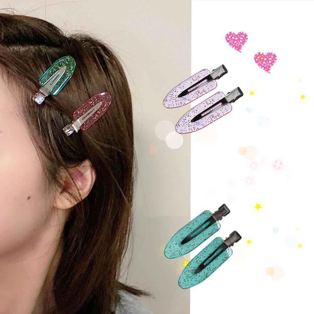 Kẹp tóc không đường may màu kẹo ngọt ngào cho nữ