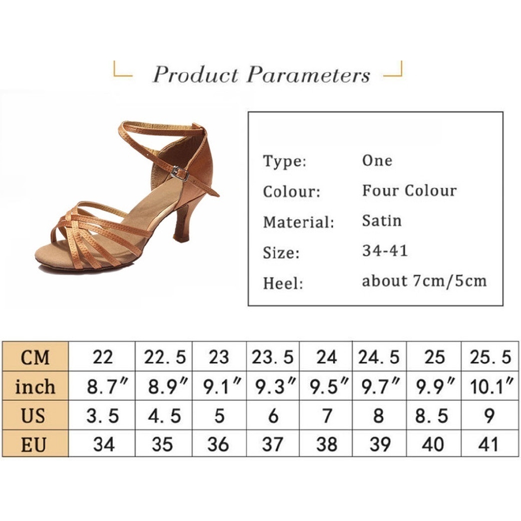 Giày Cao Gót Nữ Nhảy Latin Cao 7Cm