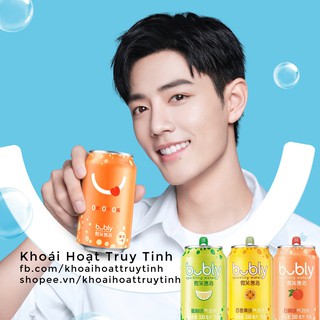 bubly Nước giải khát soda sparkling vị đào chanh dây - Tiêu Chiến