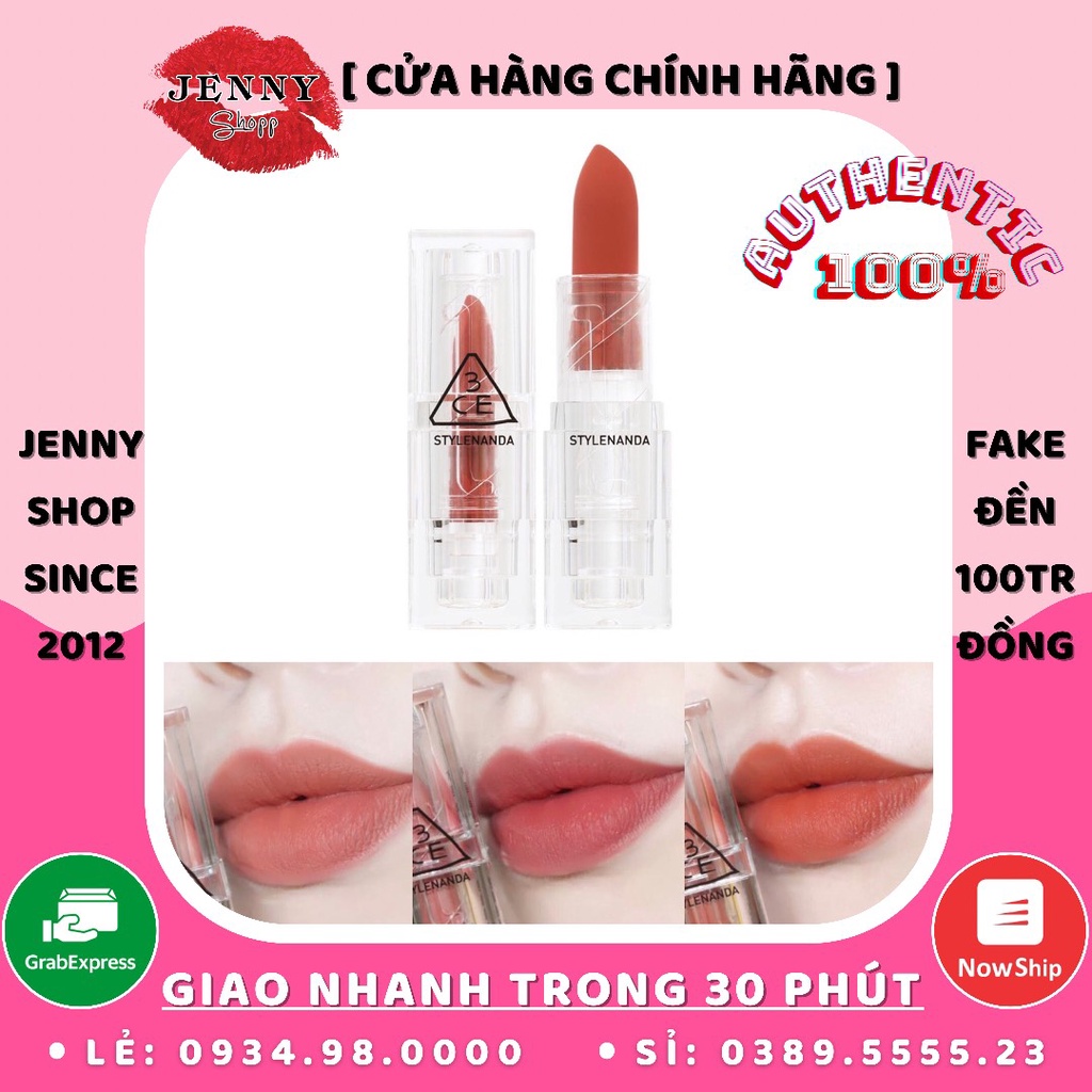 Son Thỏi Lì Vỏ Trong 3ce Soft Matte Lipstick Clear Layer Edition