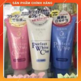 Sữa rửa mặt Perfect Whip - Collagen in - White Clay Senka màu hồng xanh trắng Nhật bản (Japan Domestic)