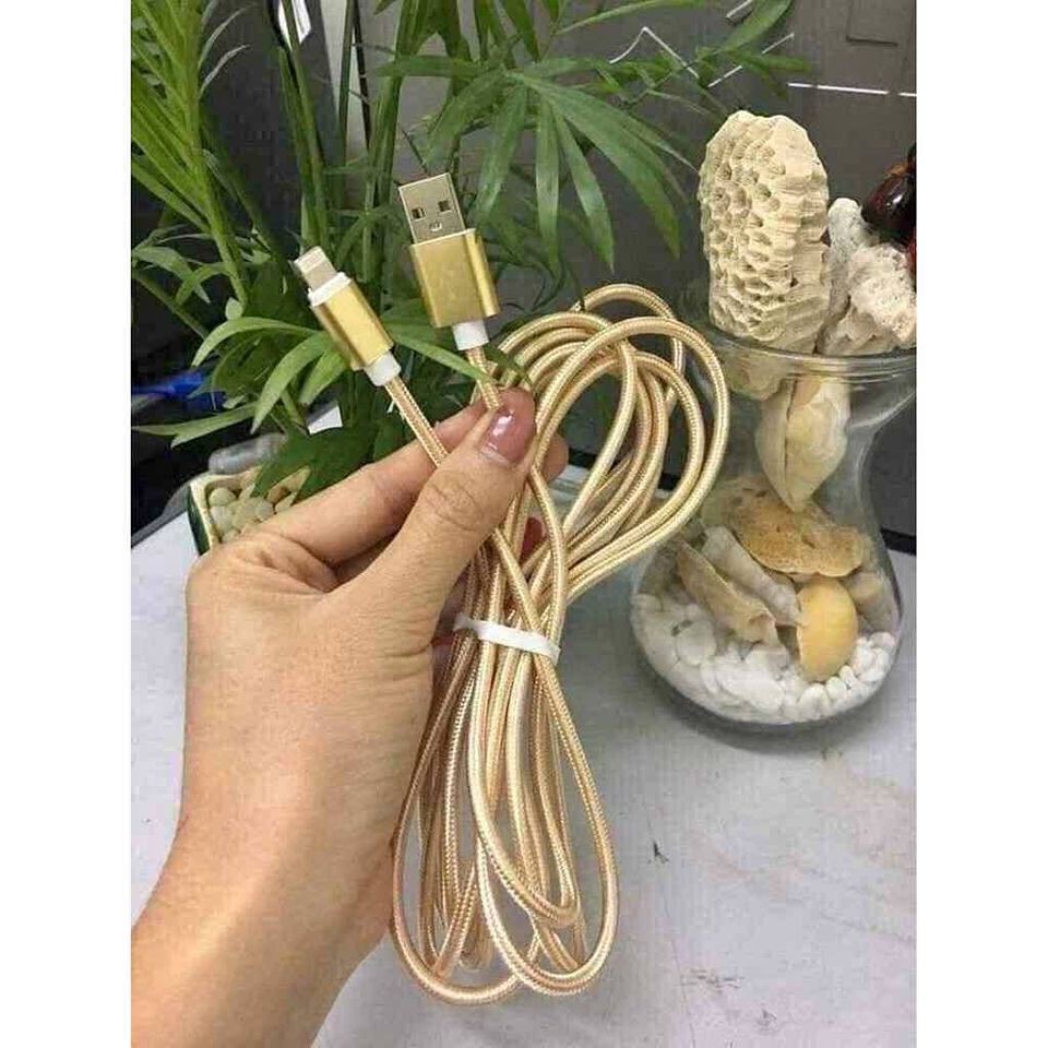 Dây cáp sạc dài 3m dùng cho iphone, samsung