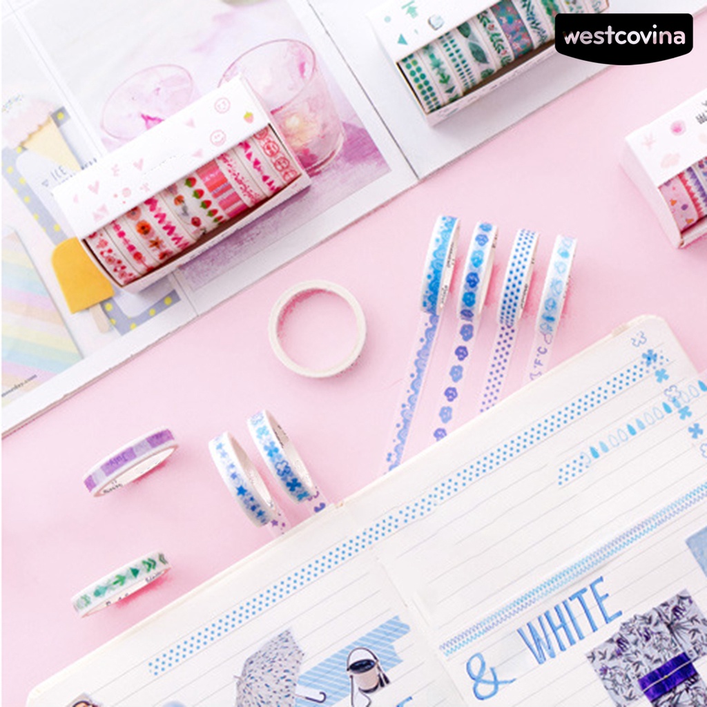 [Hot]✍Cuộn Băng Keo Giấy Họa Tiết Trái Dâu Dễ Thương