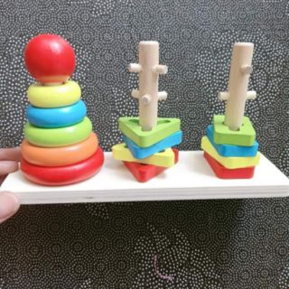 Thả hình khối 3 cọc tư duy