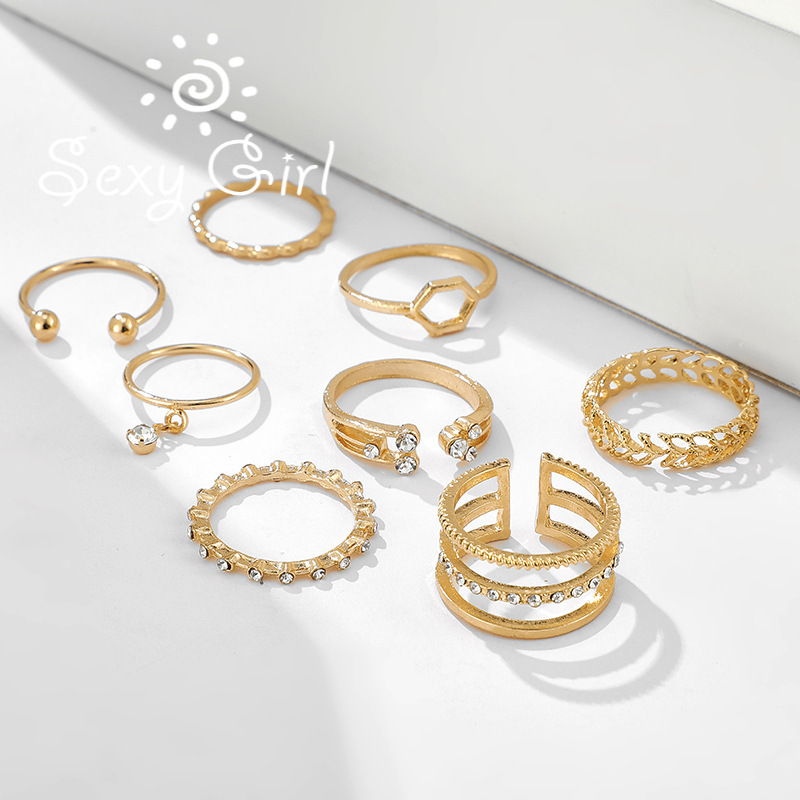 Set 8 Nhẫn Thời Trang Boho Cho Nữ