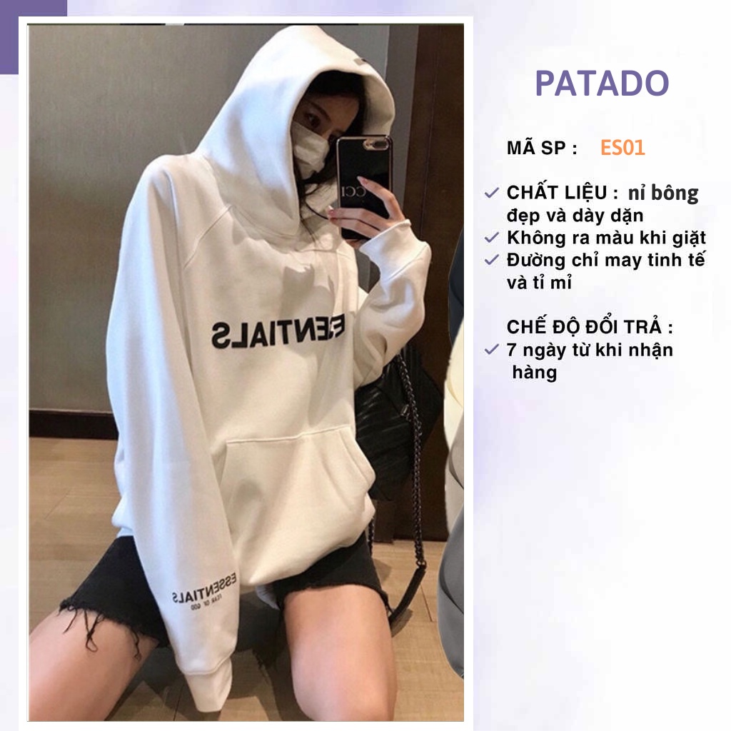 Áo hoodie essentials áo hoodie nỉ bông nam nữ cao cấp in essential có mũ dài tay top xu hướng 2022 | BigBuy360 - bigbuy360.vn