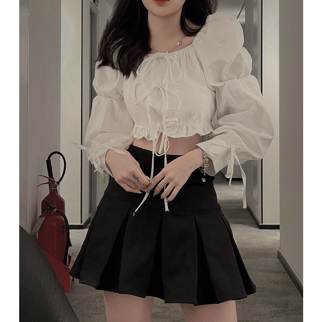 THEFANCE | ÁO CROPTOP TAY DÀI MANG ĐƯỢC NHIỀU CÁCH ELISA