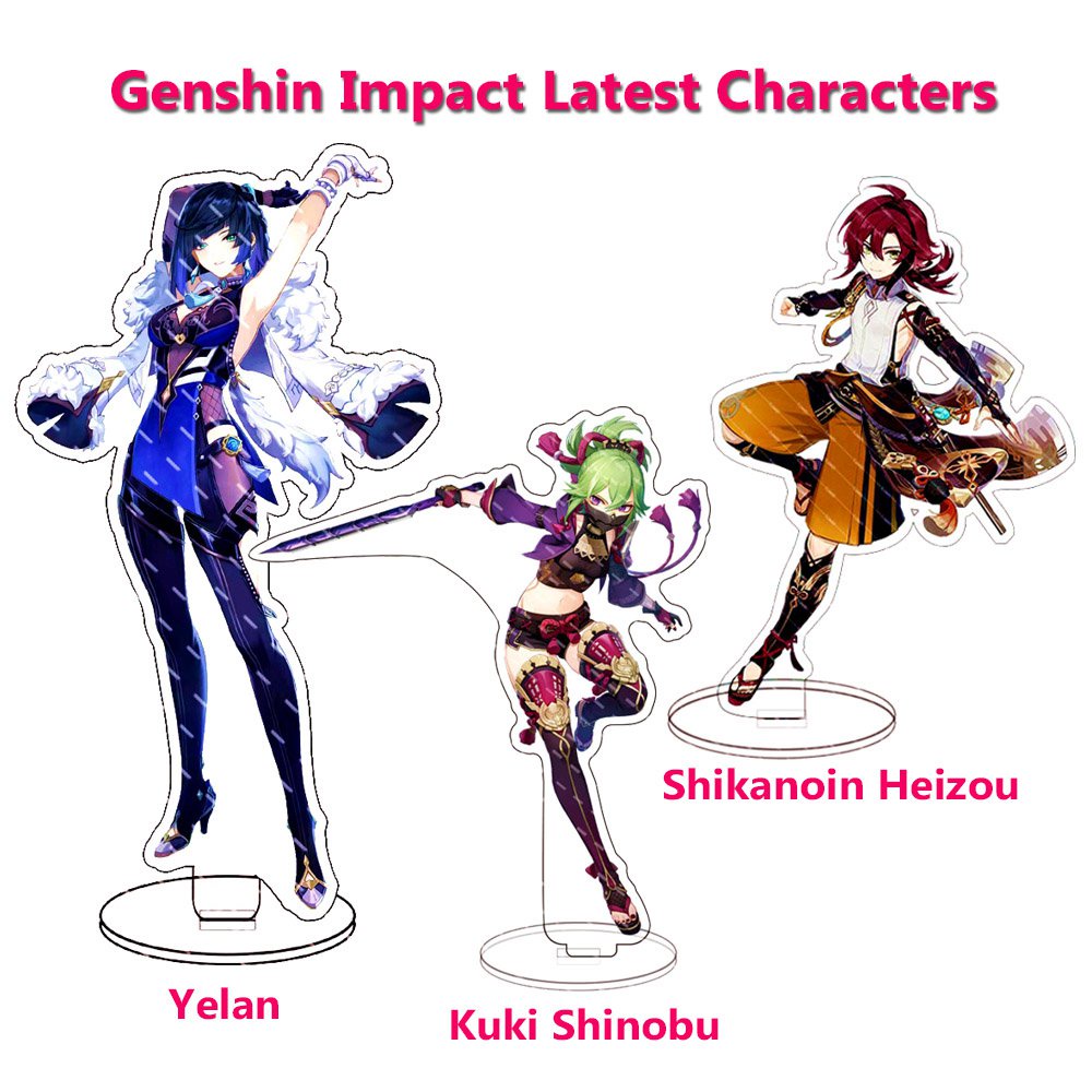 (Nhân Vật Mới Nhất) Genshin impact Nhân Vật Yelan Kuki Shinobu Shikanoin Heizou Mới Nhất QR6H