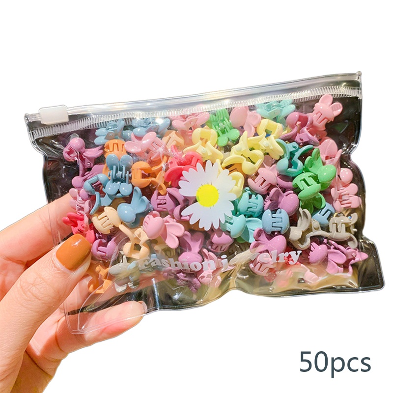 Set 50 Kẹp Tóc Càng Cua Mini Nhiều Màu Sắc YOUYO