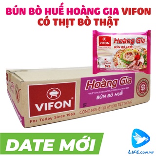 Thùng bún bò huế hoàng gia có thịt bò thật vifon 18 gói - 120 gram/gói
