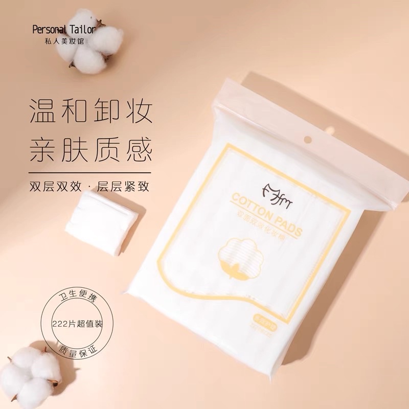 Bông tẩy trang Cotton Pads làm từ cotton tự nhiên siêu tiết kiệm 1 gói 222 miếng .