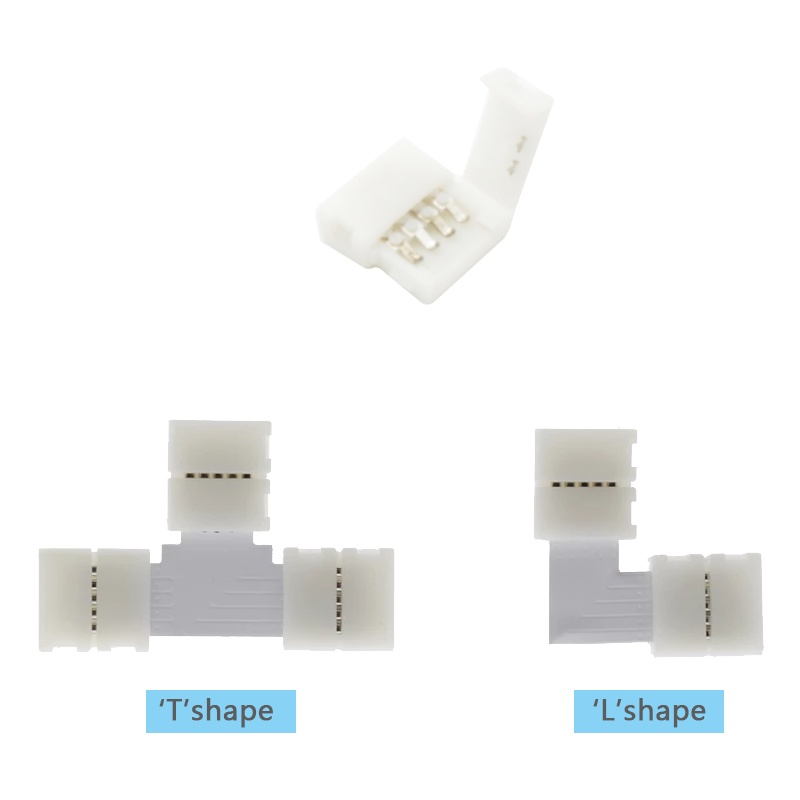 Đầu Nối Dây Đèn LED 4 Pin RGB SMD 5050 2835 8MM 10MM T & L