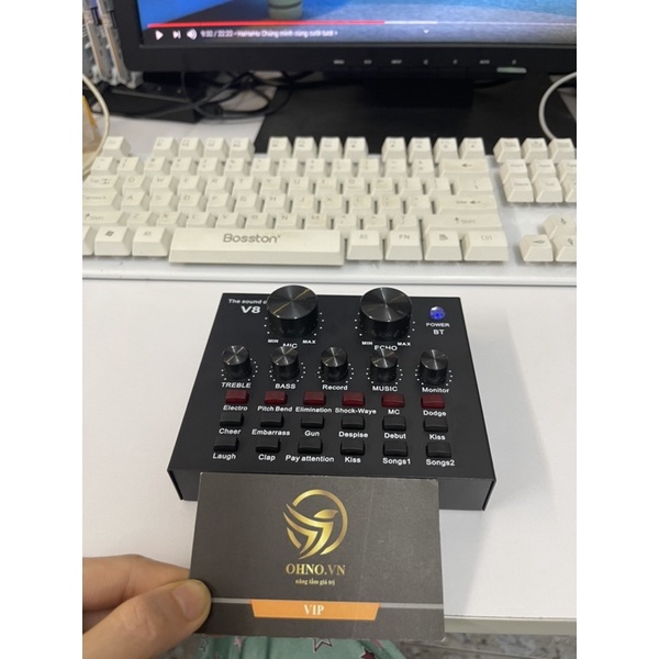  Sound Card Thu Âm Bluetooth V8 Thiết Bị Thu Âm Phụ Kiện Card Âm Thanh - OHNO Việt Nam