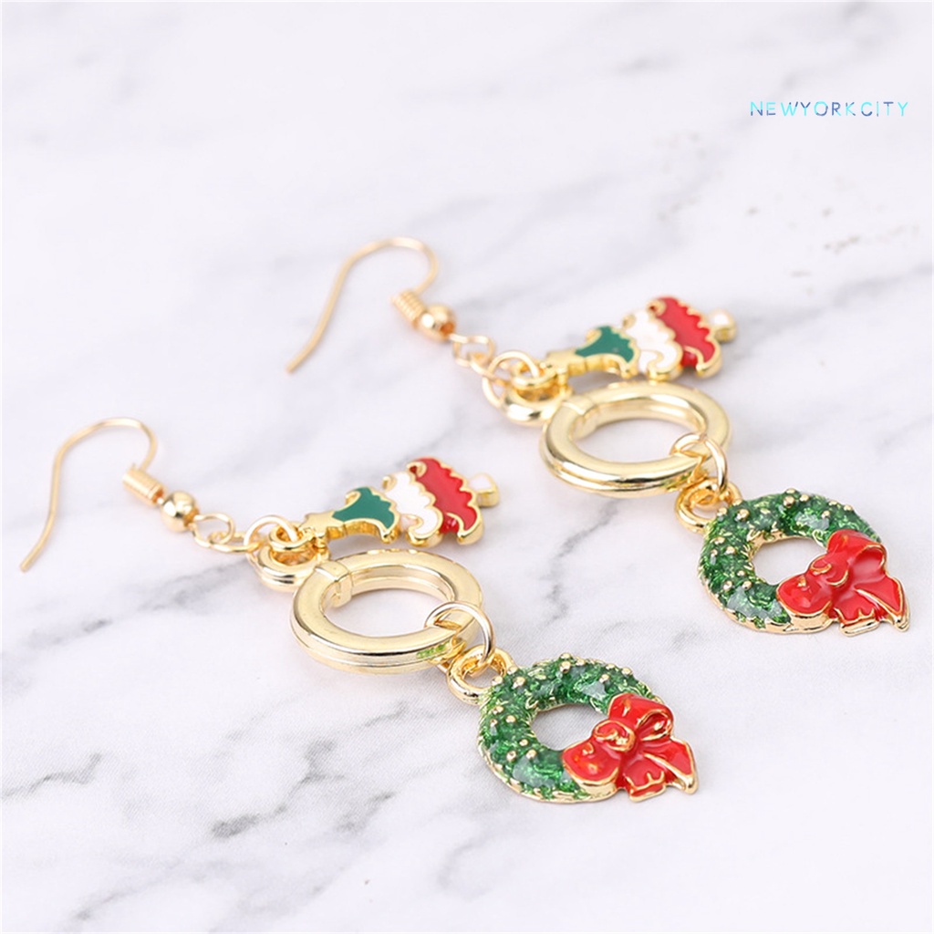 1 Đôi Khuyên Tai Phong Cách Giáng Sinh Dễ Thương