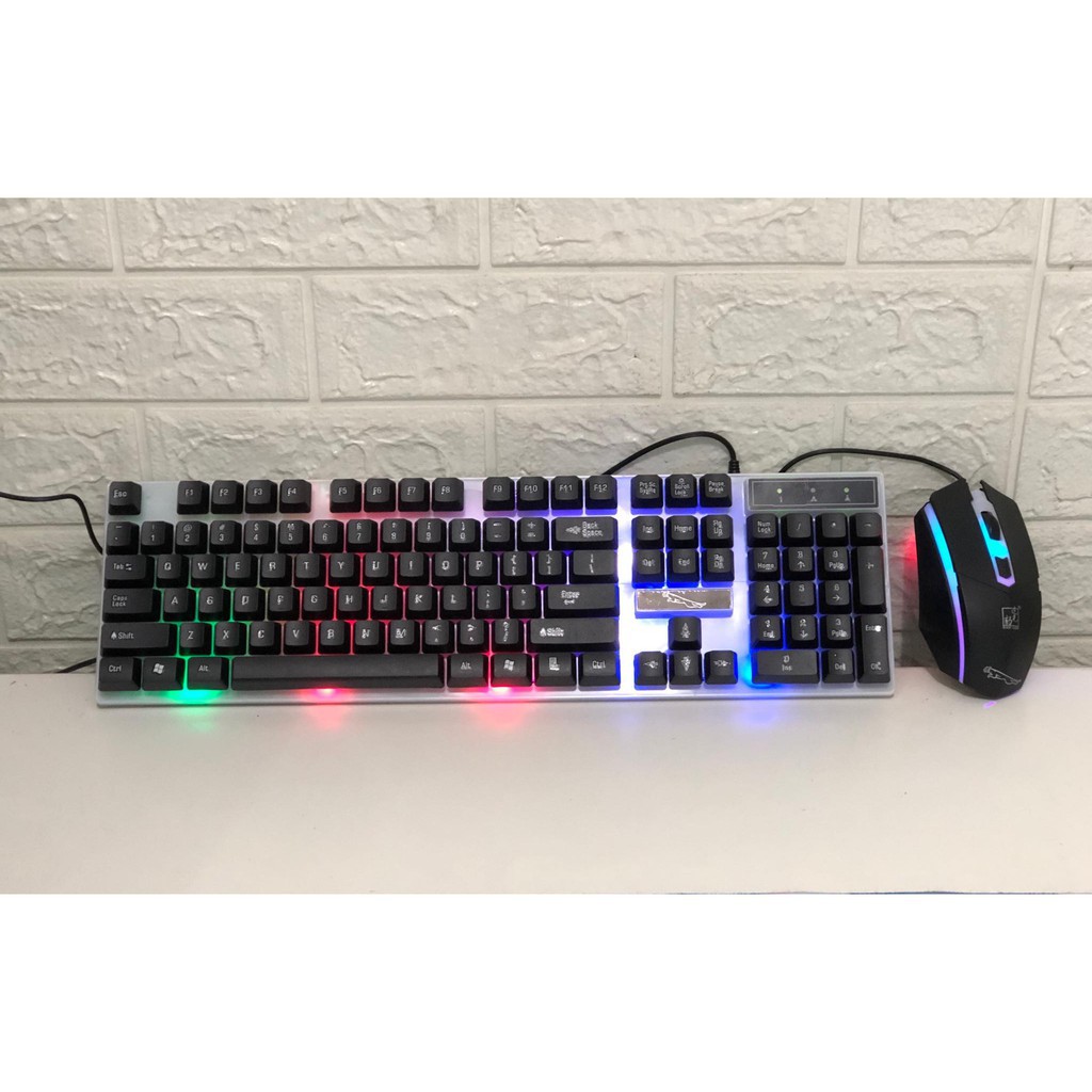 Bàn phím giả cơ Led RGB + Chuột Gaming G21 - Chuyên Game Có đèn LED 7 màu - Cho máy tính, laptop